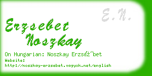 erzsebet noszkay business card